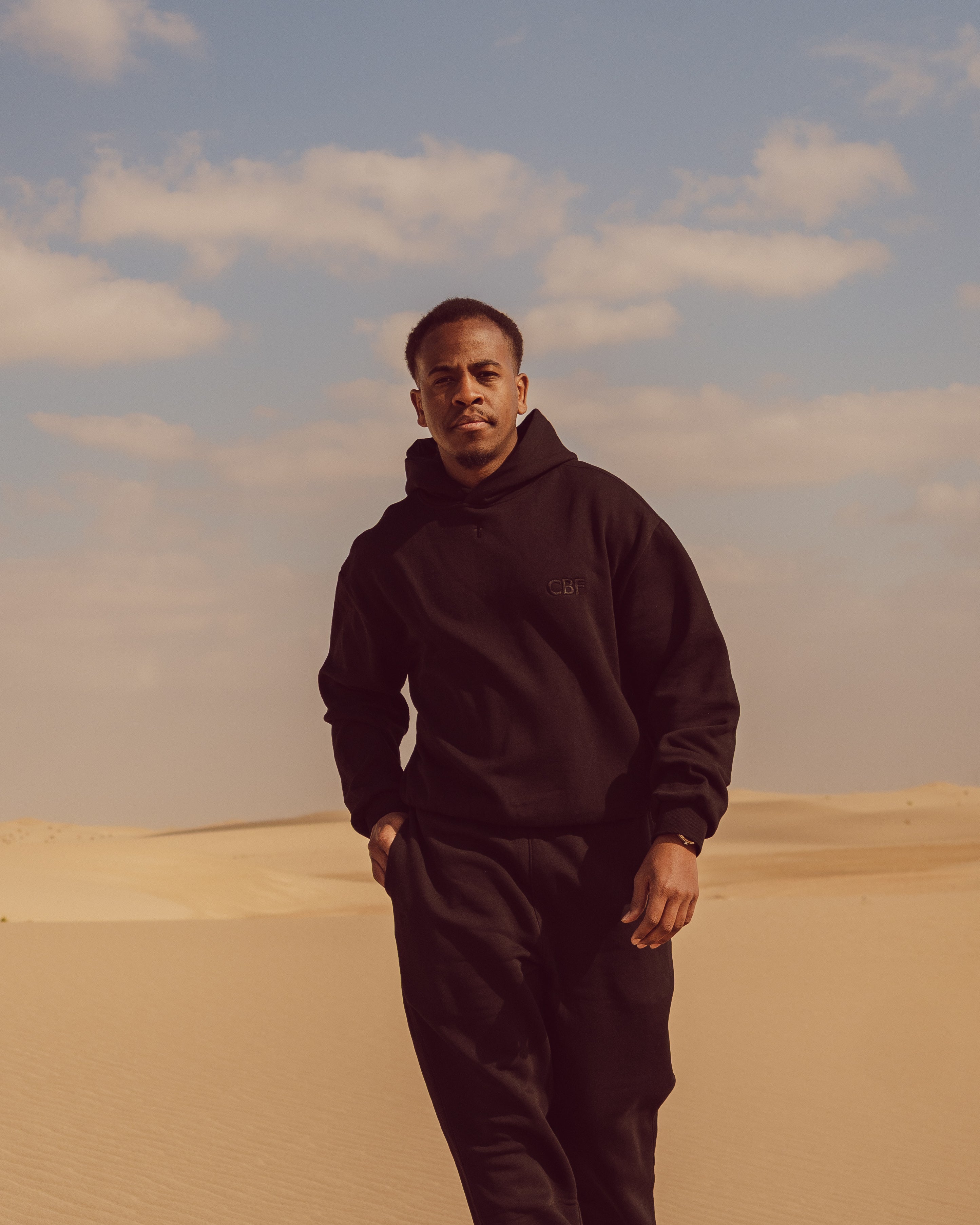 FIRM FOUNDATION BOXY HOODIE - BLACK