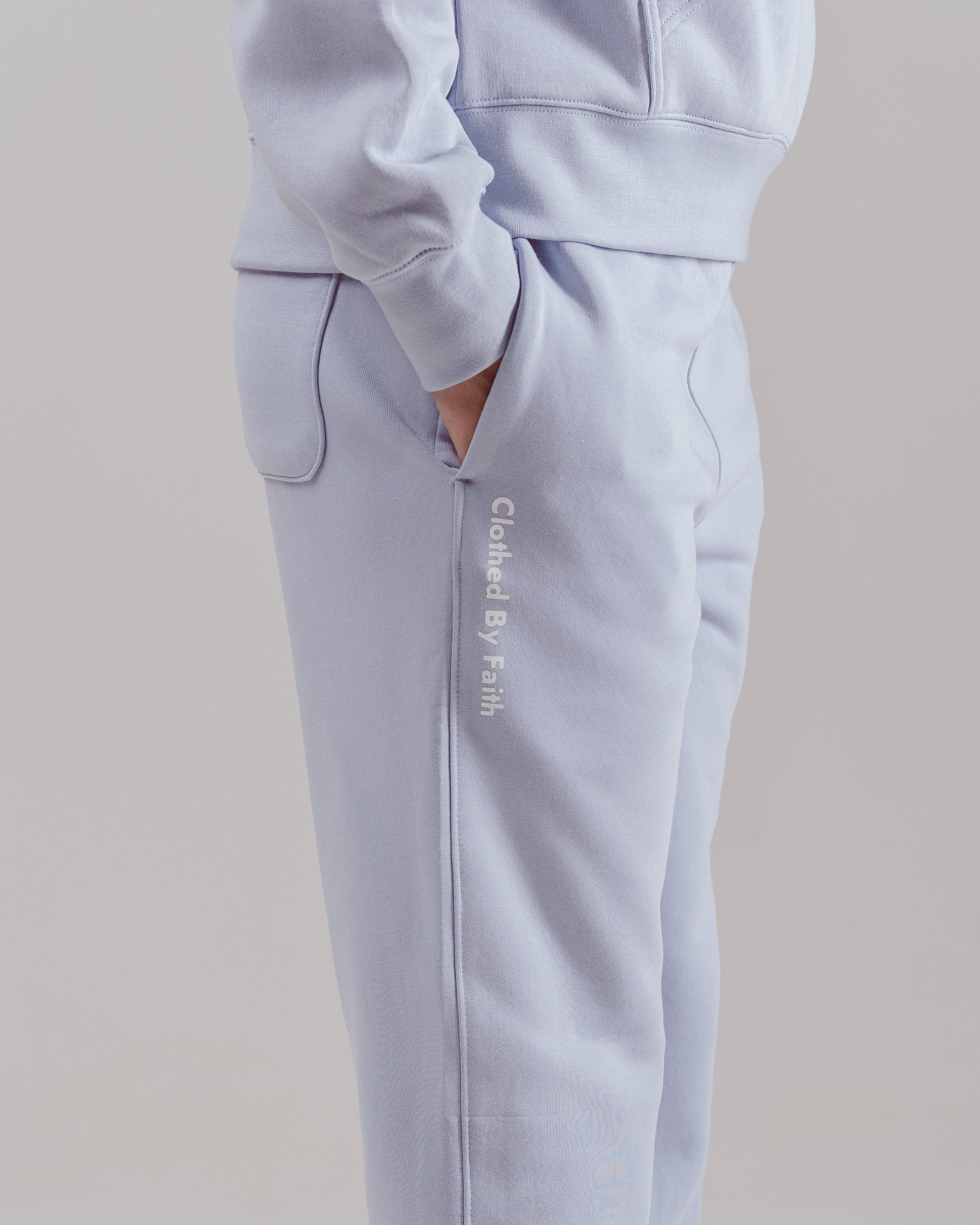 Clothed By Faith Joggers - Blue Lilac