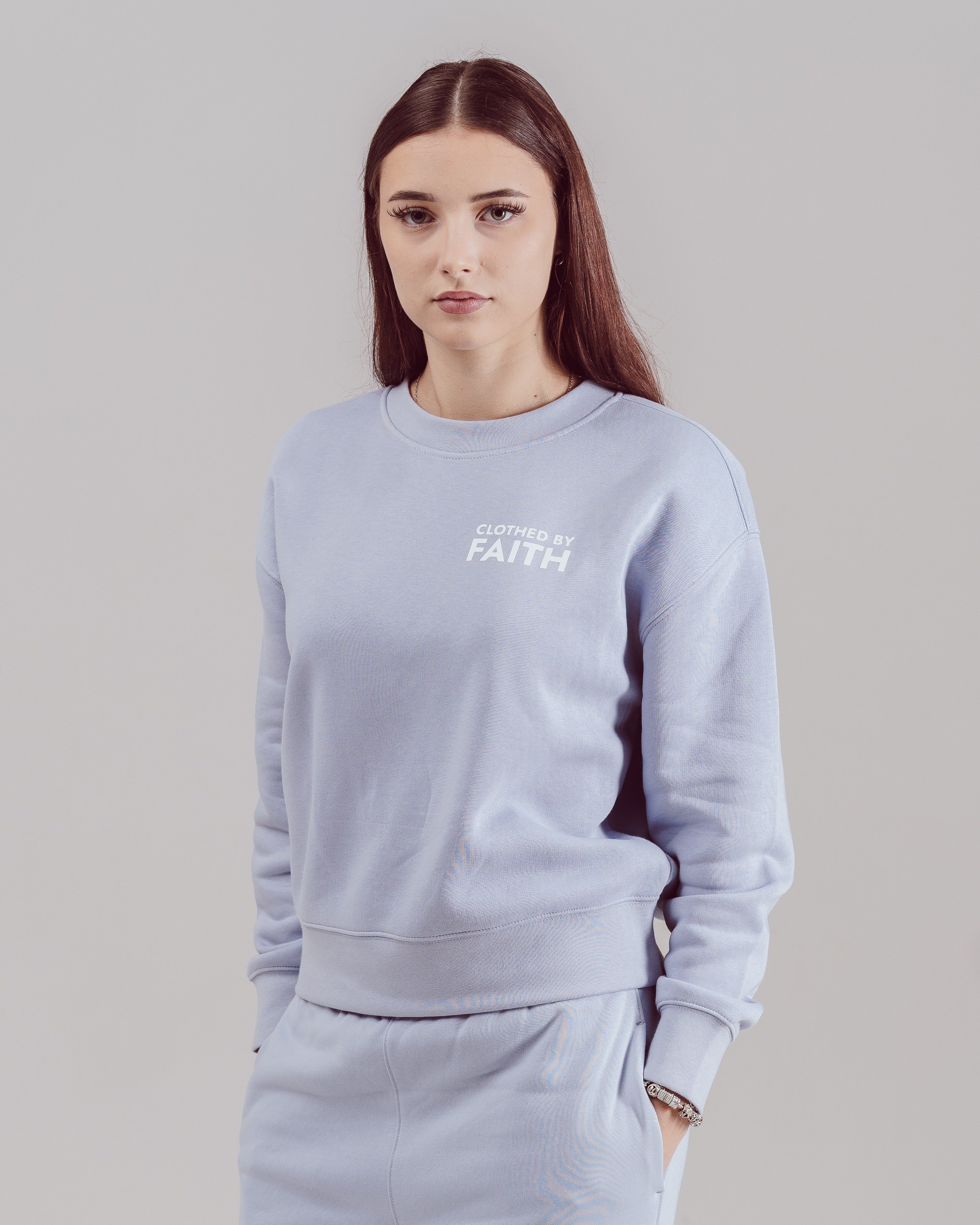By Believers For The Kingdom Sweatshirt - Blue Lilac