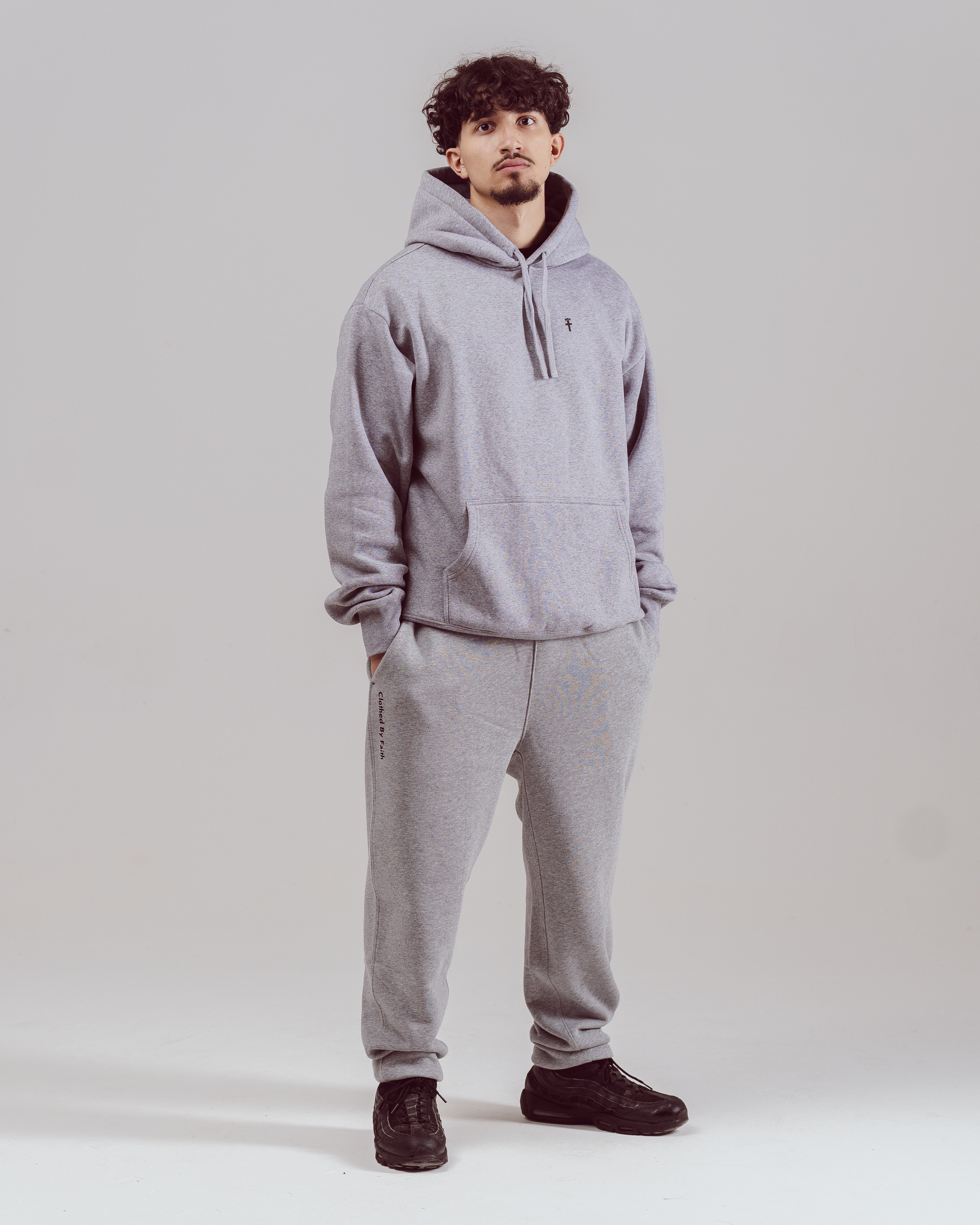Clothed By Faith Joggers - Heather Grey