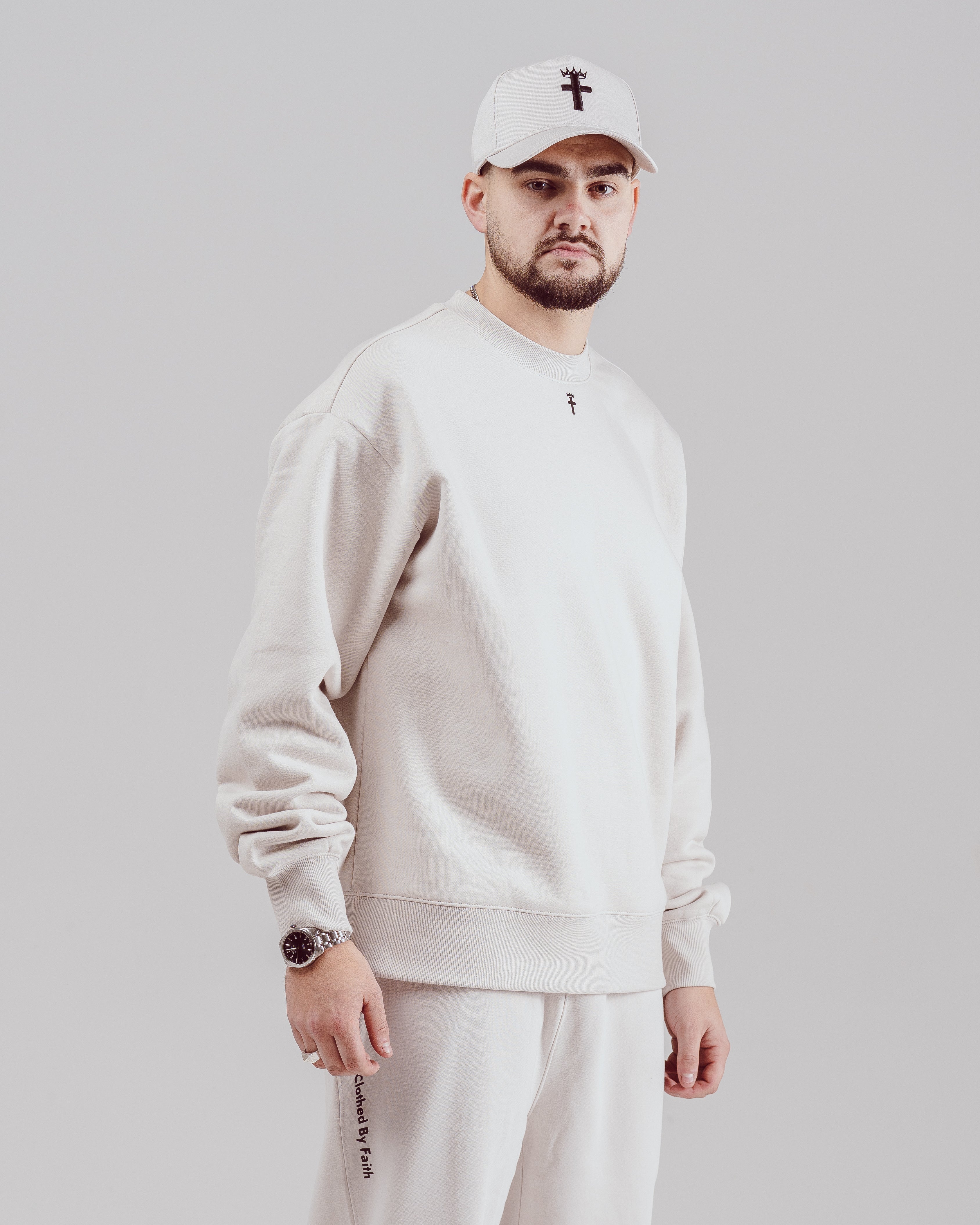 By Believers For The Kingdom Sweatshirt - Bone