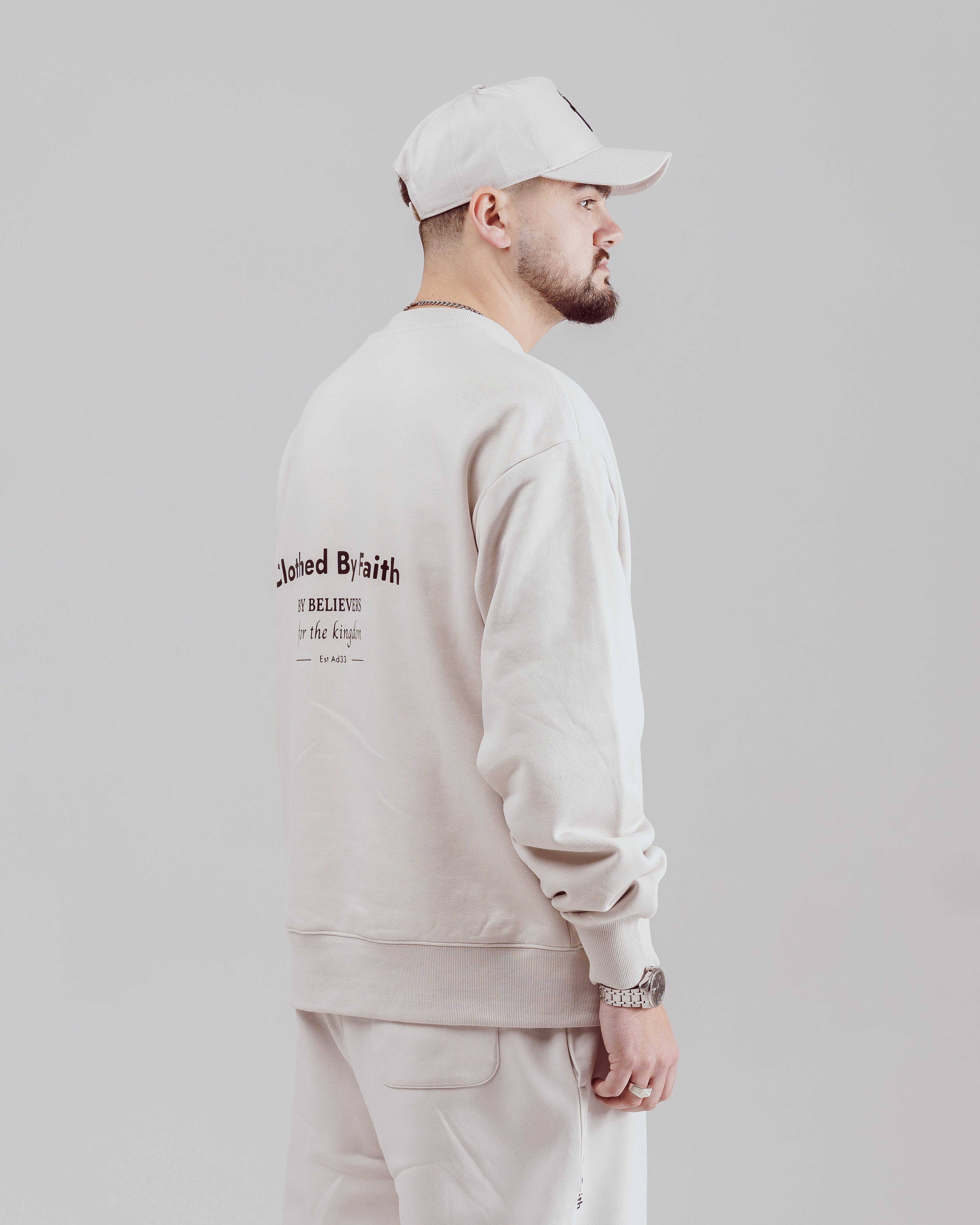 By Believers For The Kingdom Sweatshirt - Bone