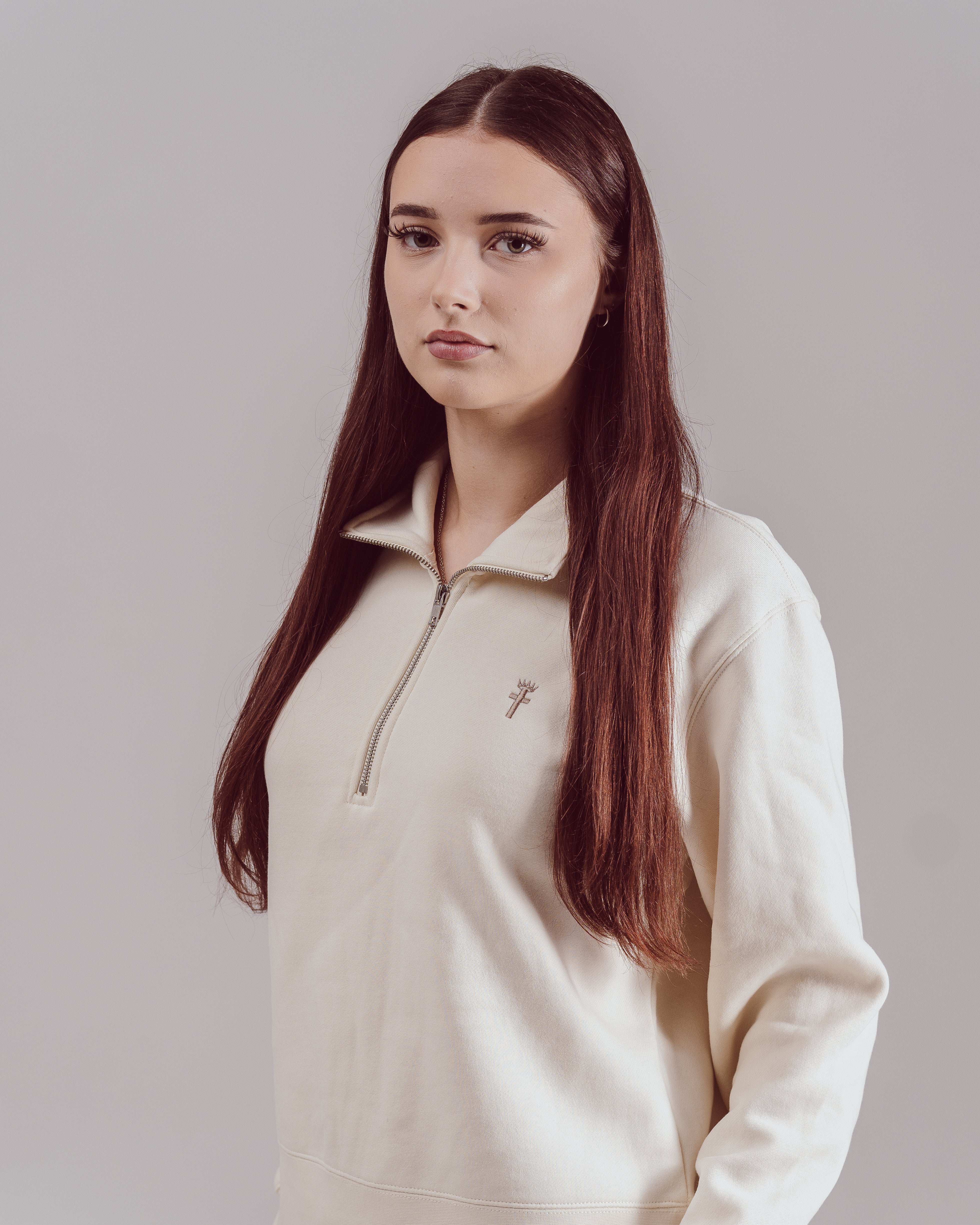 Clothed By Faith Quarter Zip - Oat