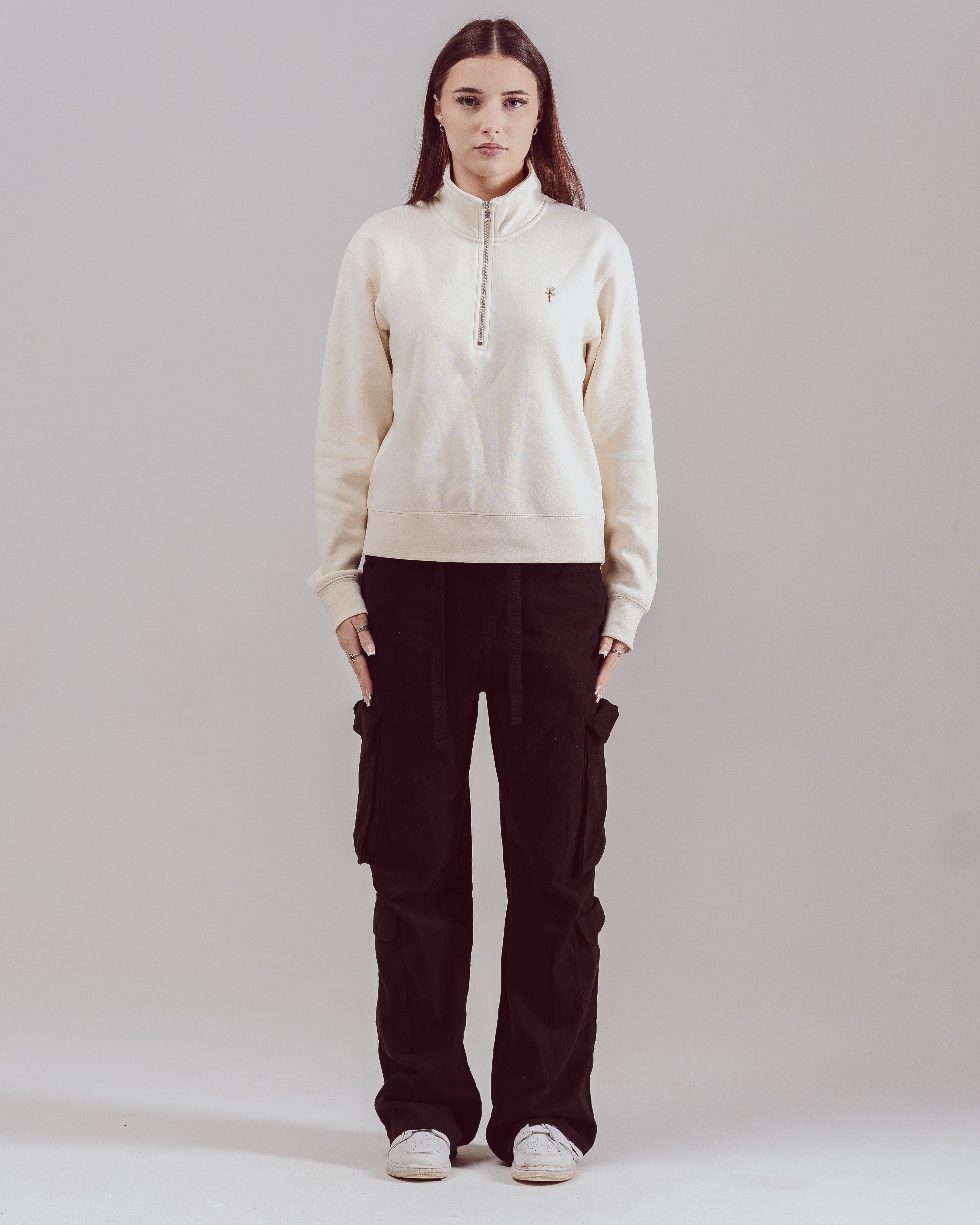 Clothed By Faith Quarter Zip - Oat