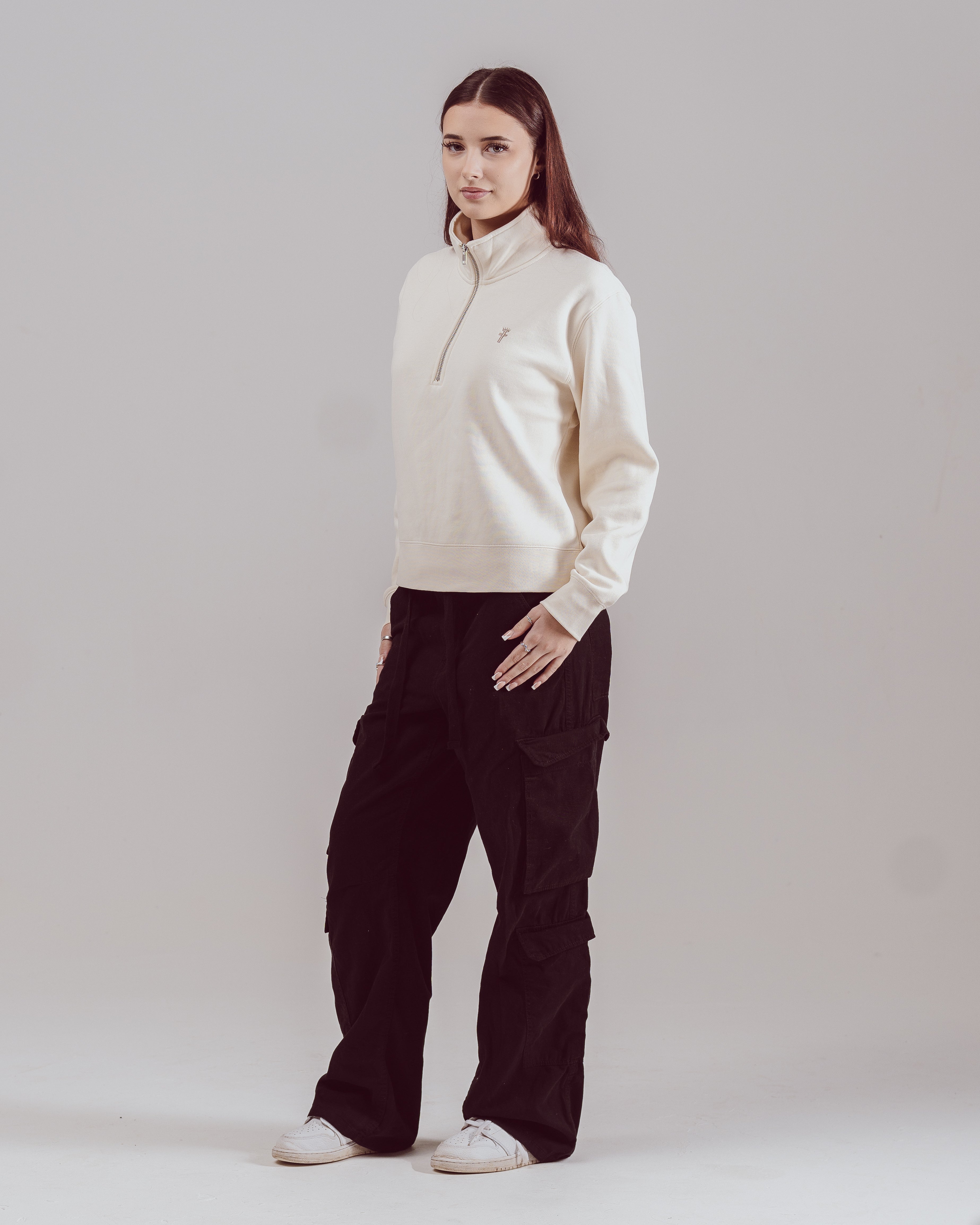 Clothed By Faith Quarter Zip - Oat