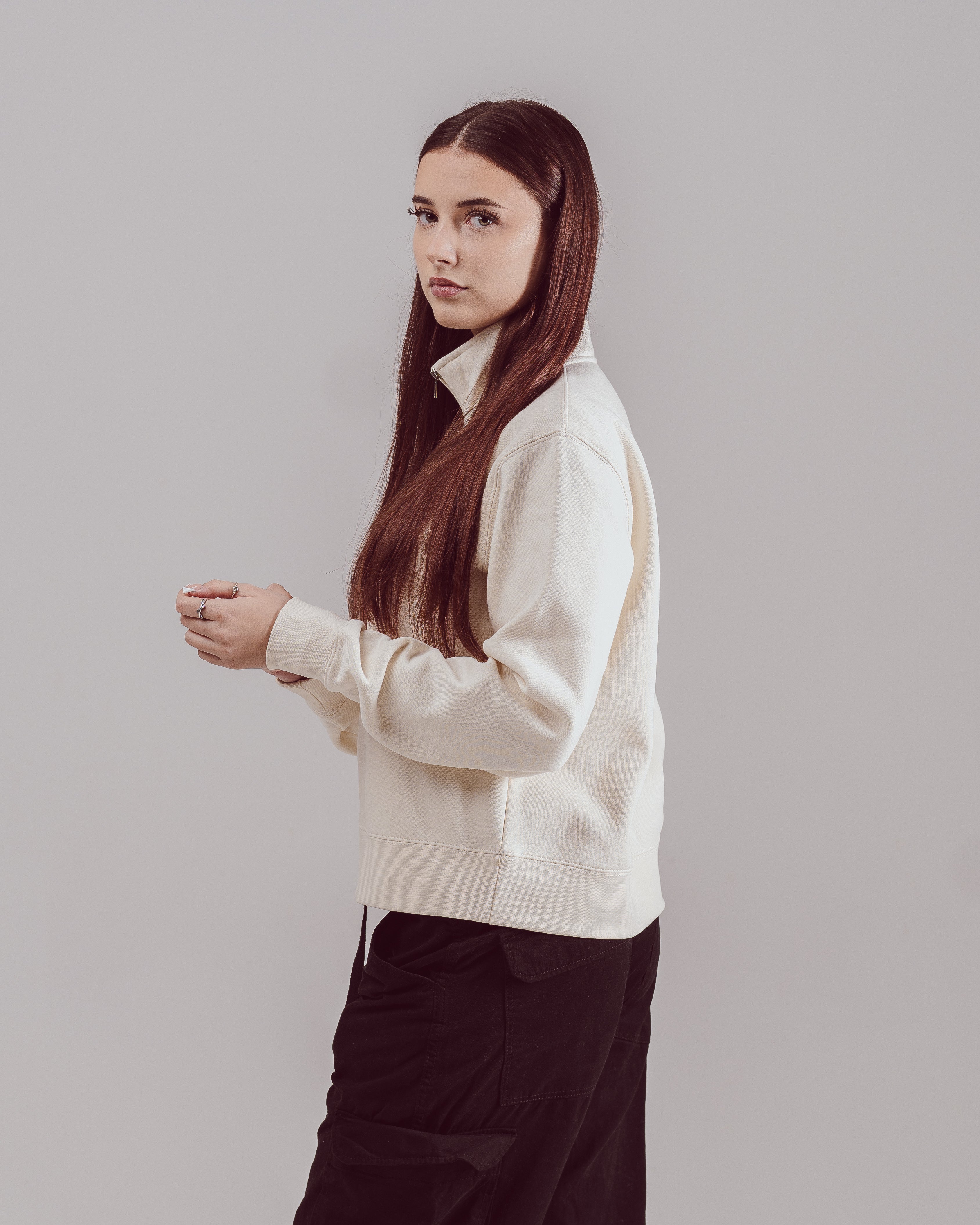 Clothed By Faith Quarter Zip - Oat