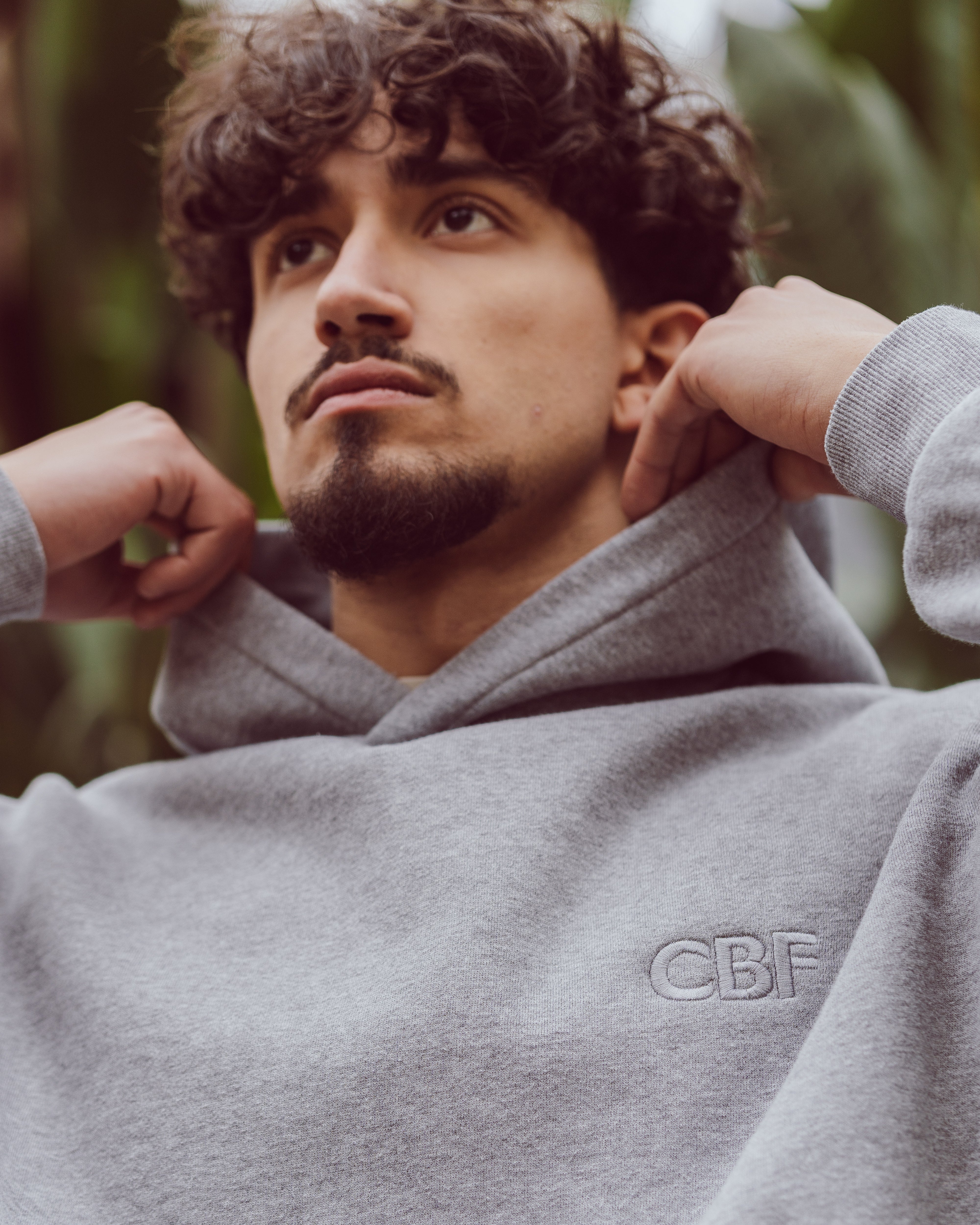 FIRM FOUNDATION BOXY HOODIE - HEATHER GREY