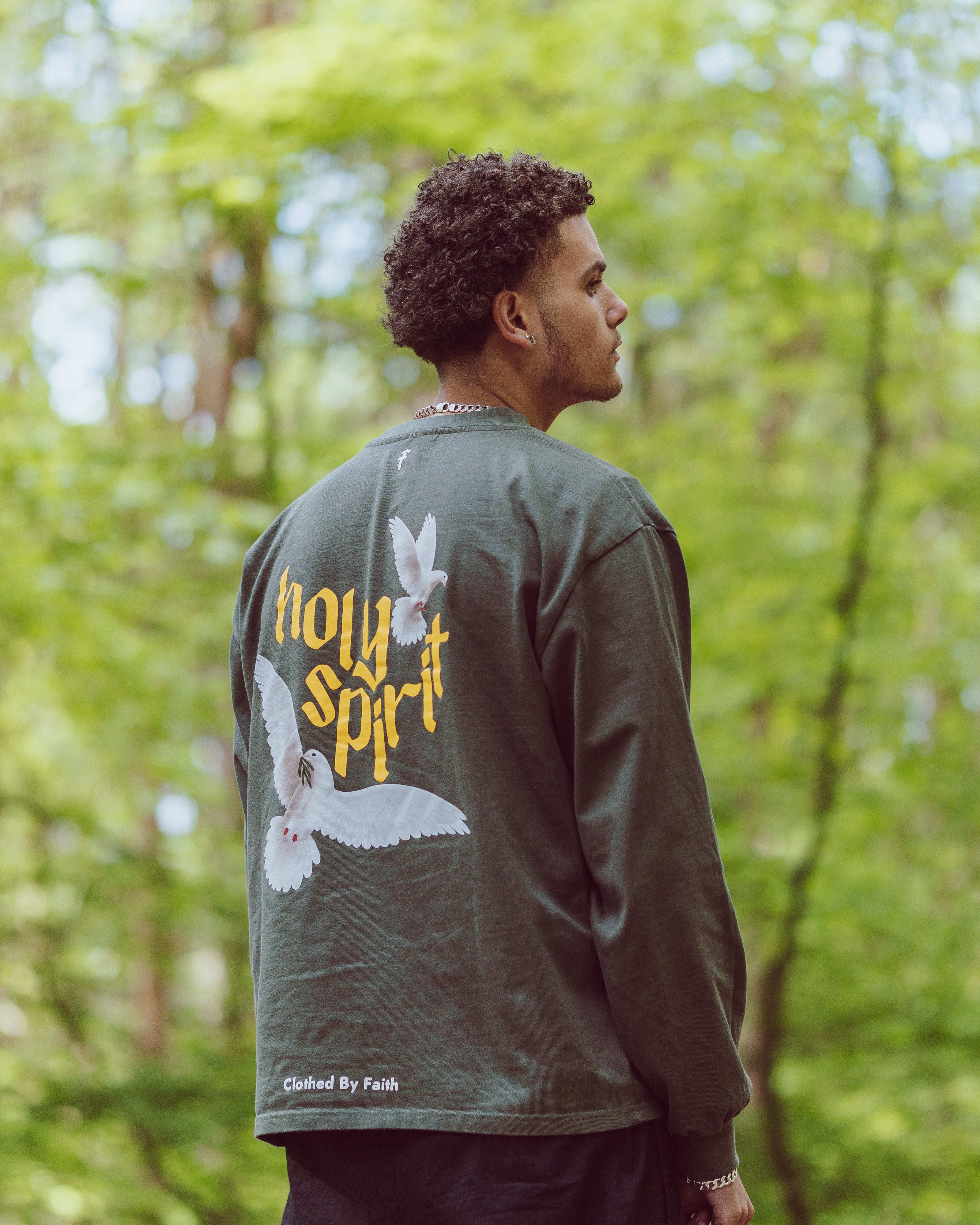 Holy Spirit Long Sleeve - Anointed Olive