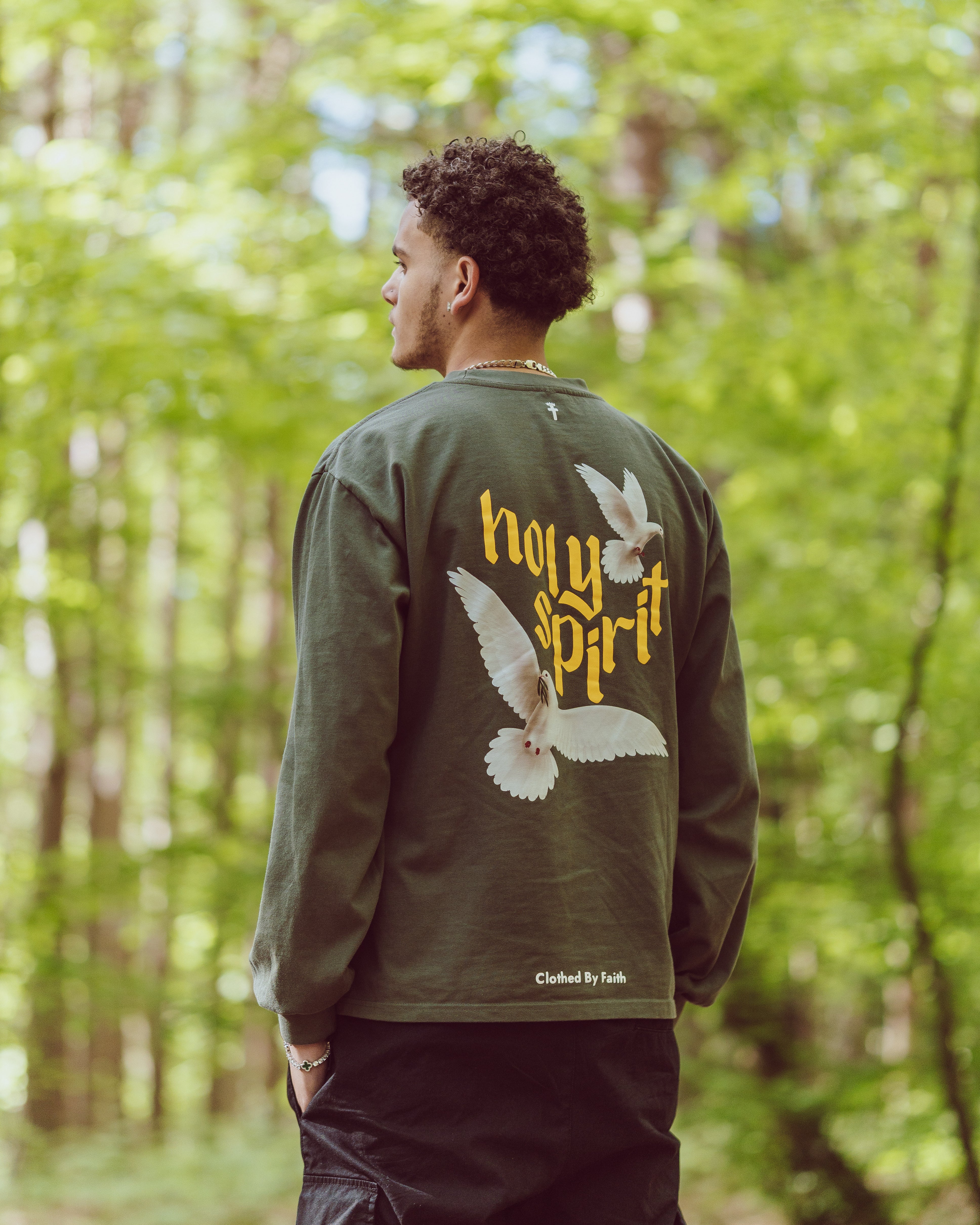 Holy Spirit Long Sleeve - Anointed Olive