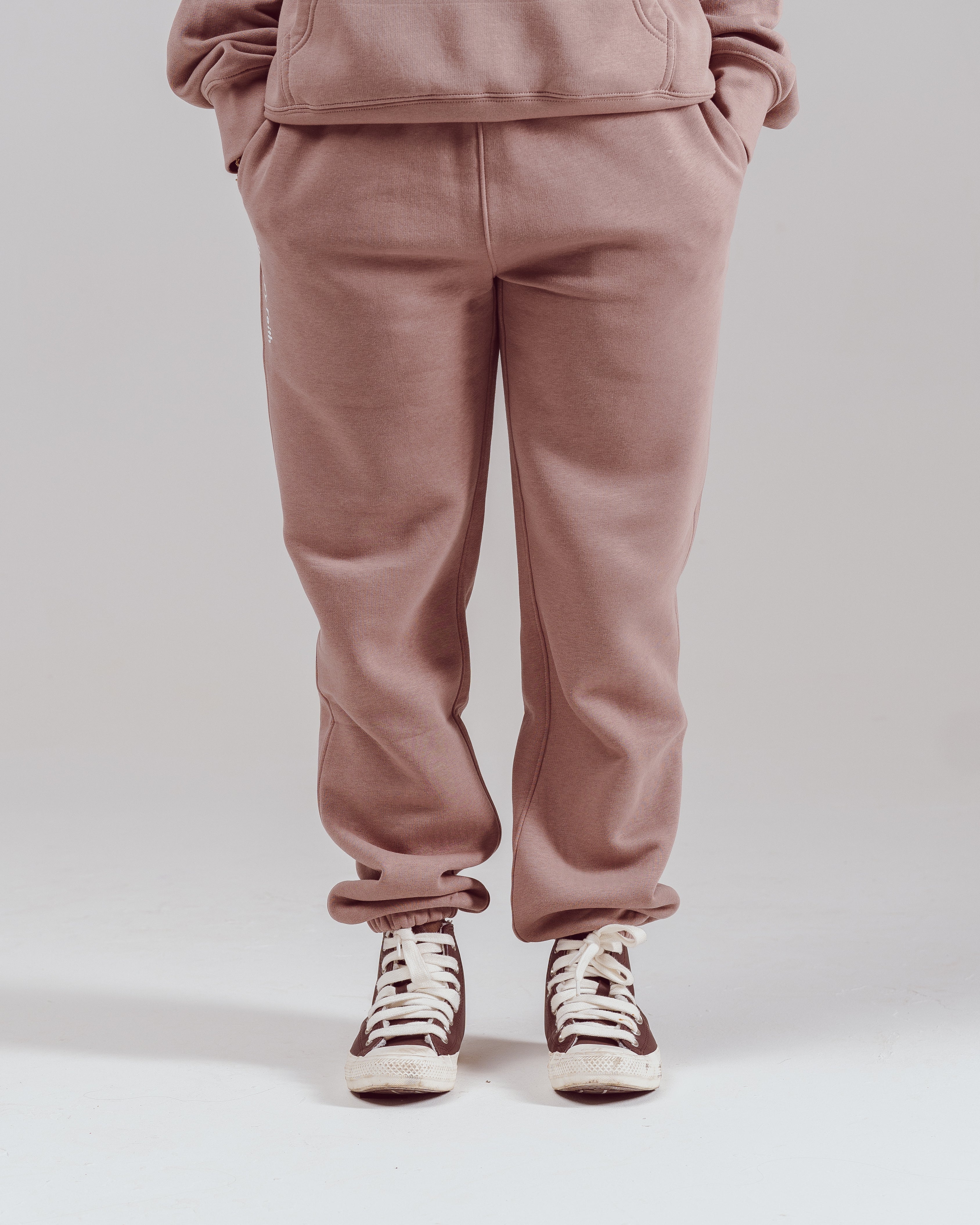 Clothed By Faith Joggers - Dusty Rose