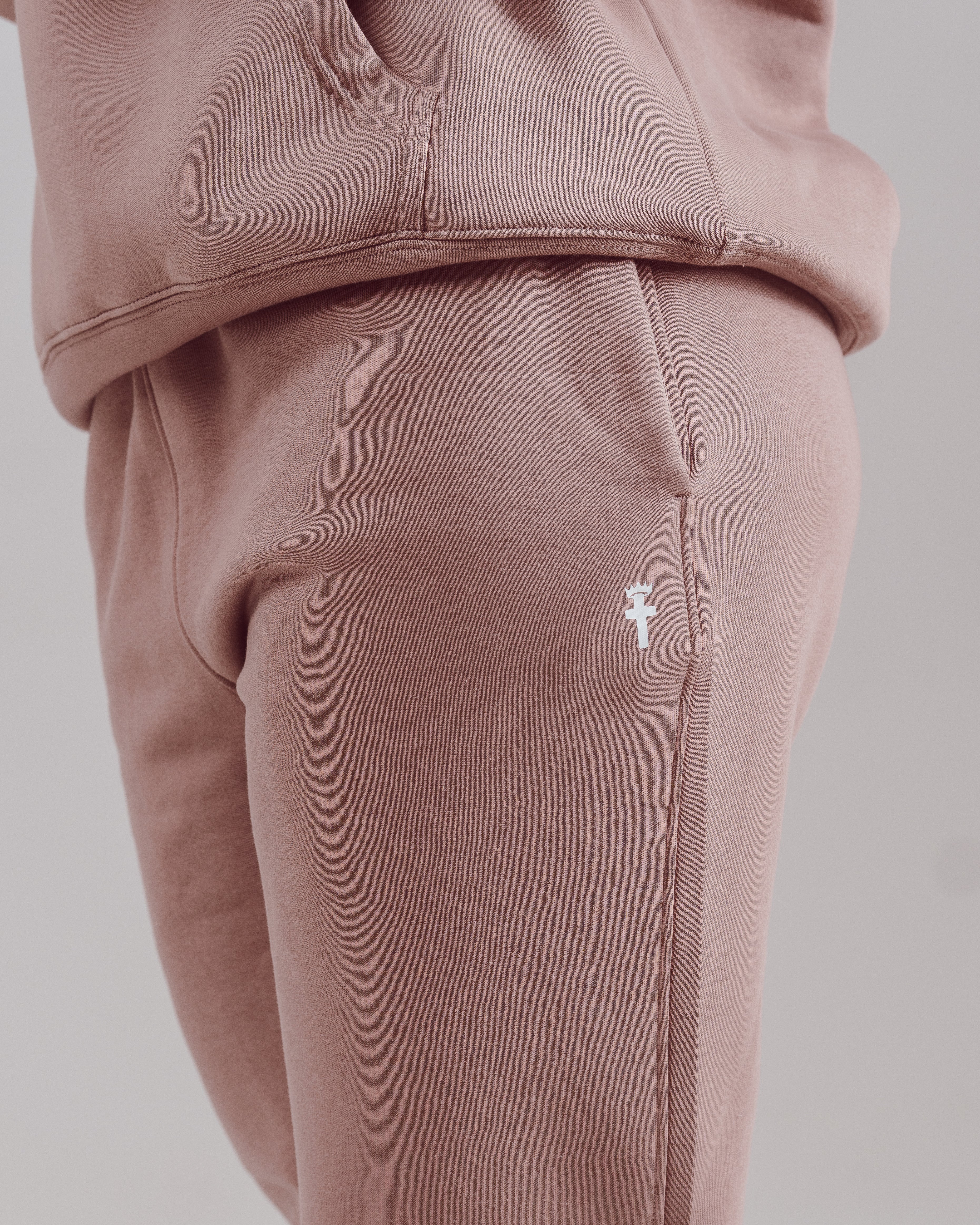 Clothed By Faith Joggers - Dusty Rose