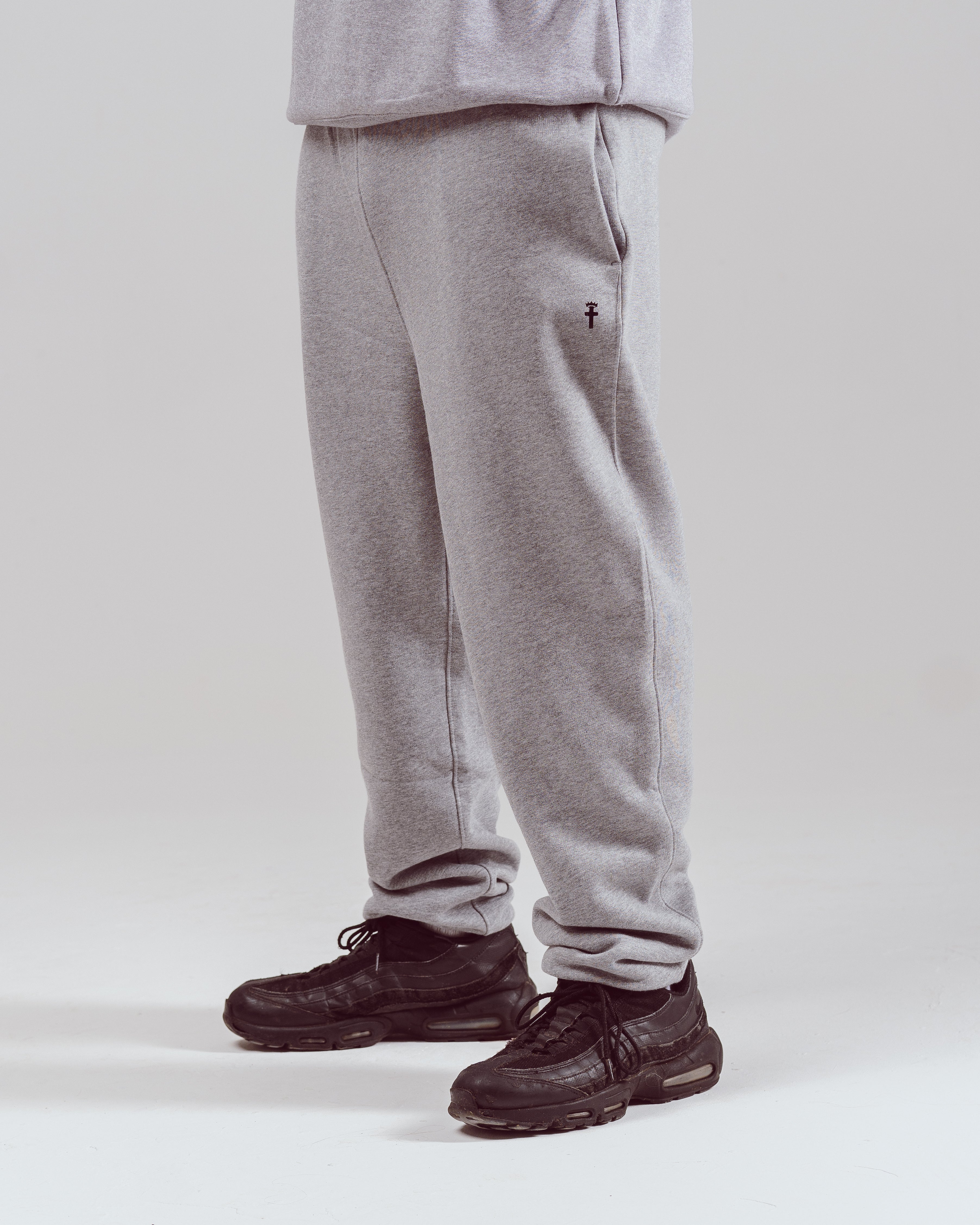 Clothed By Faith Joggers - Heather Grey