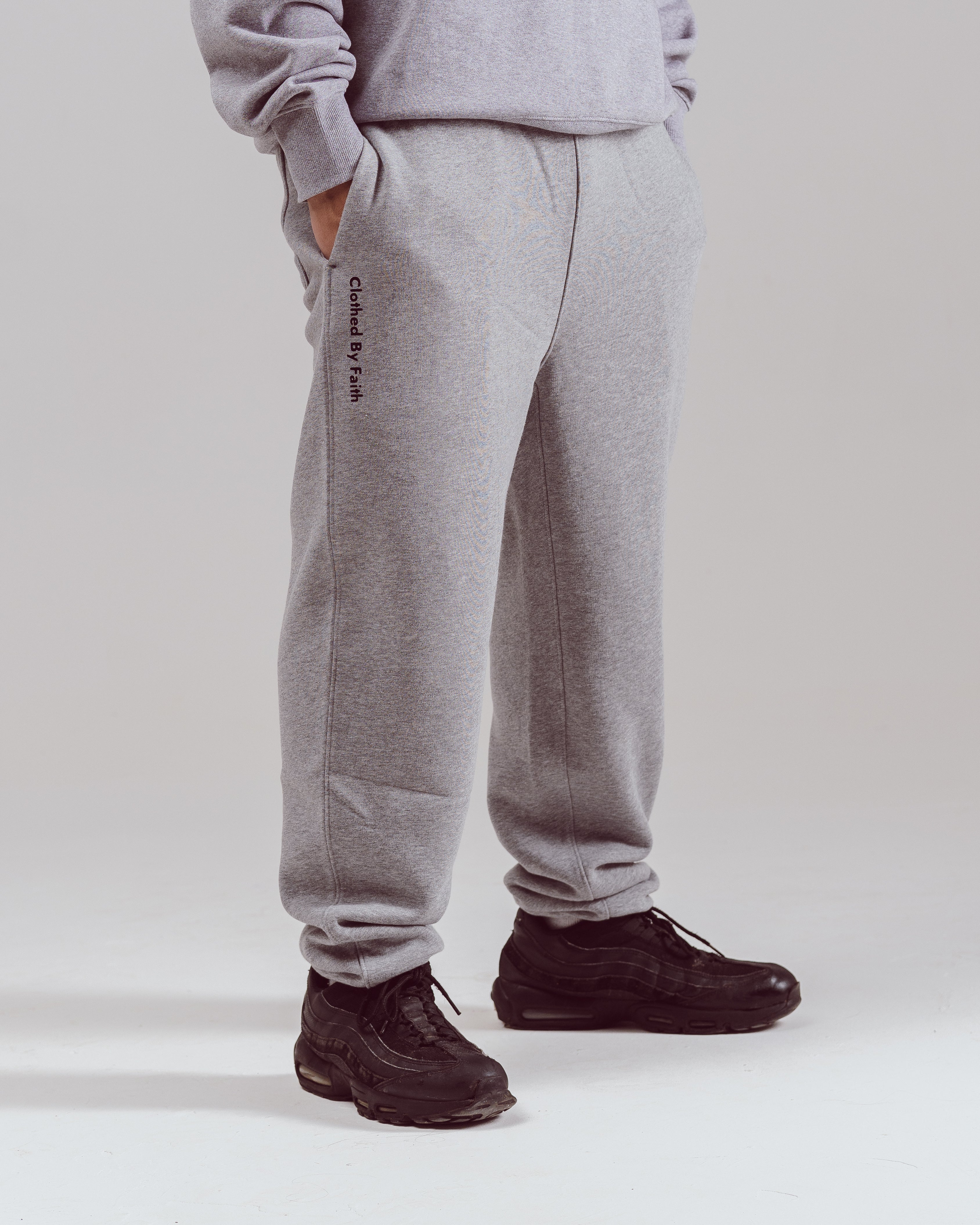 Clothed By Faith Joggers - Heather Grey