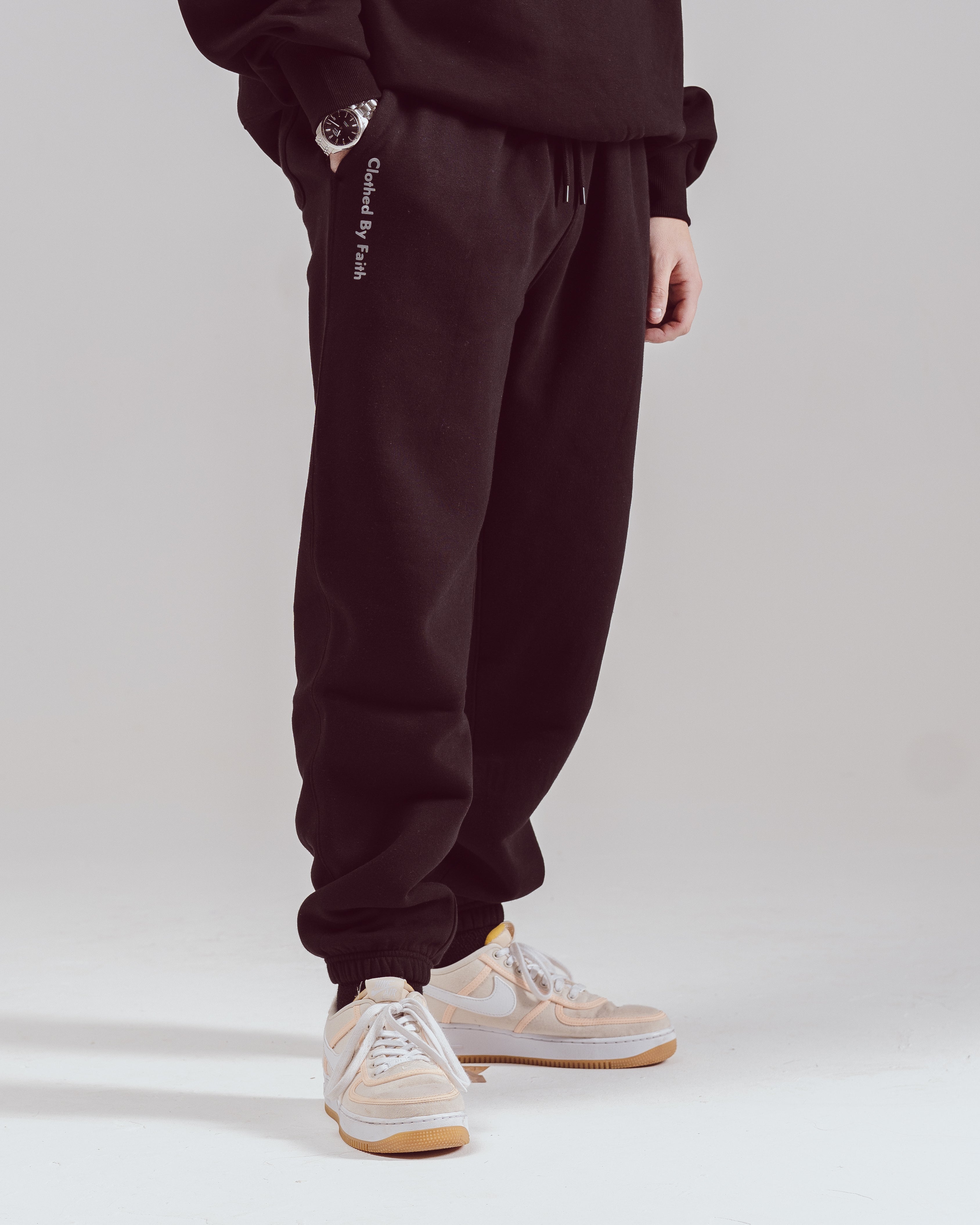 Clothed By Faith Joggers - Black