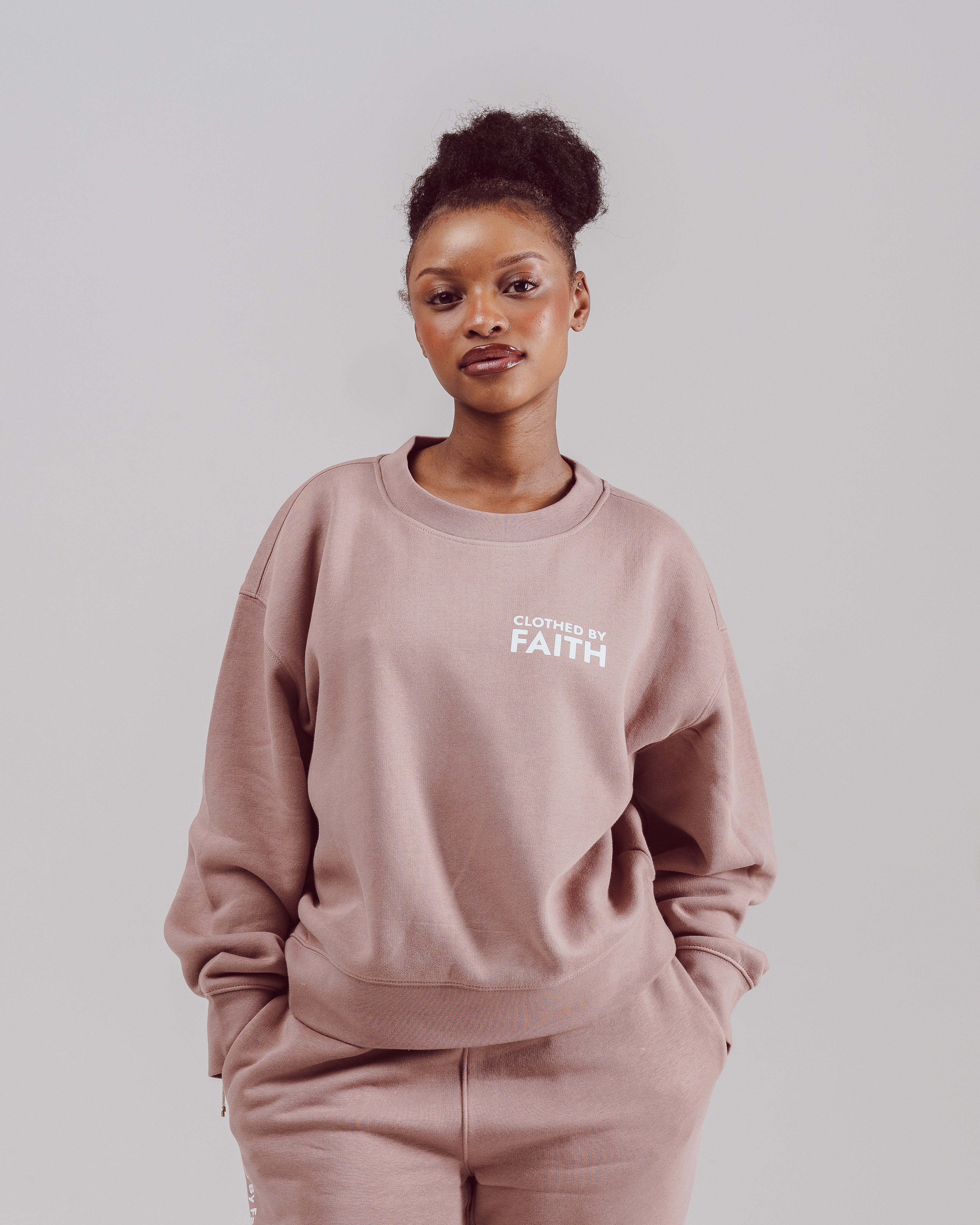 By Believers For The Kingdom Sweatshirt - Dusty Rose