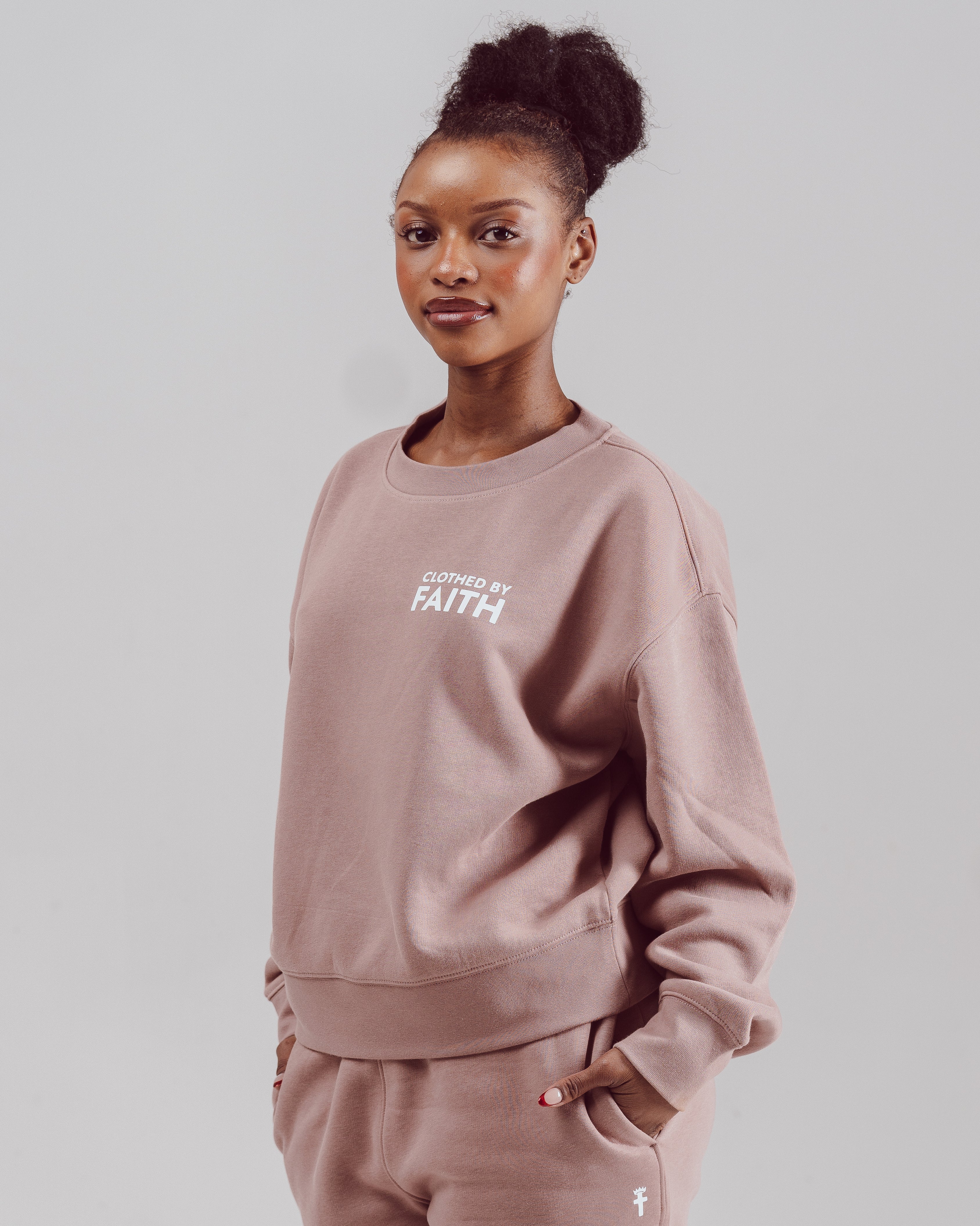 By Believers For The Kingdom Sweatshirt - Dusty Rose