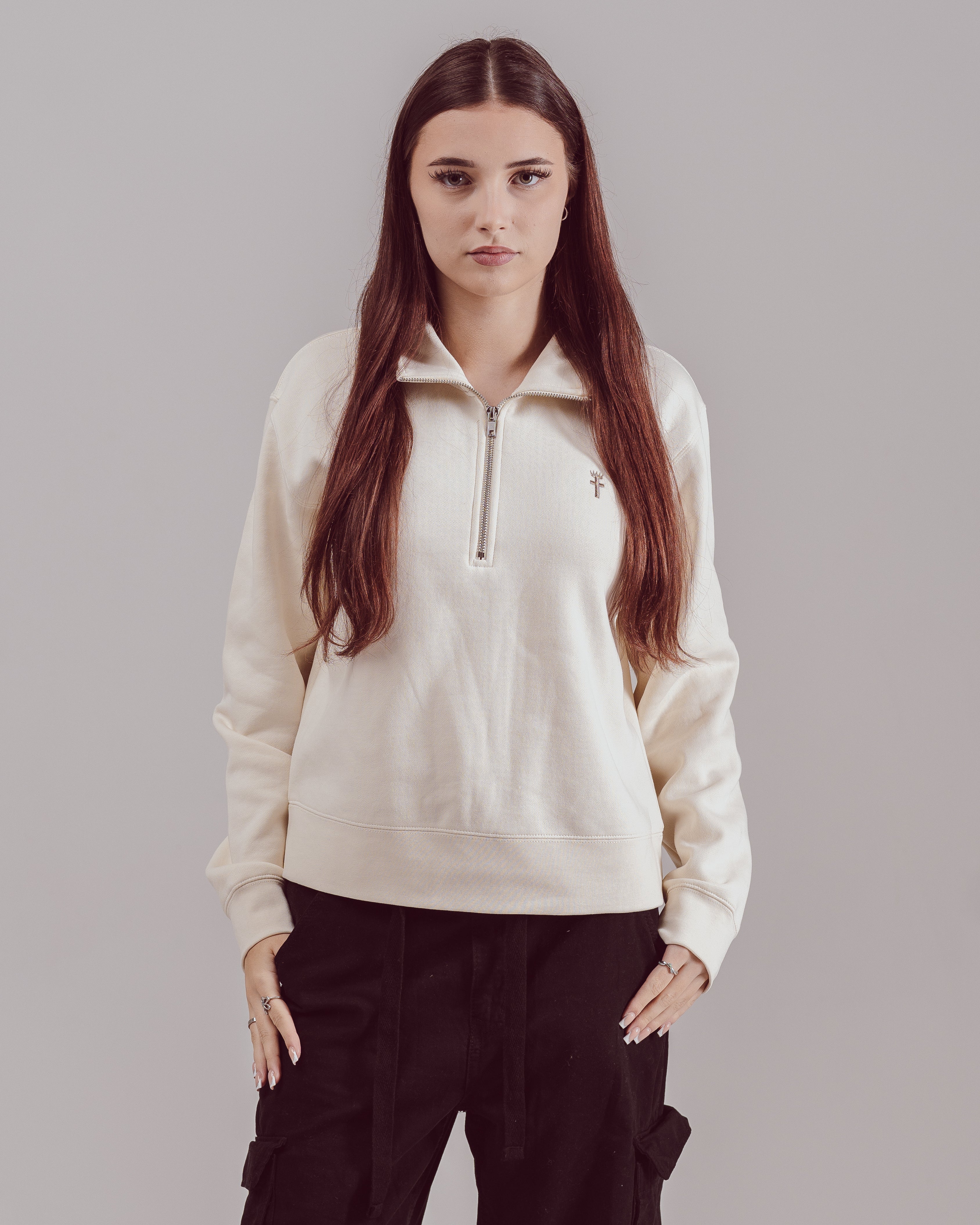 Clothed By Faith Quarter Zip - Oat