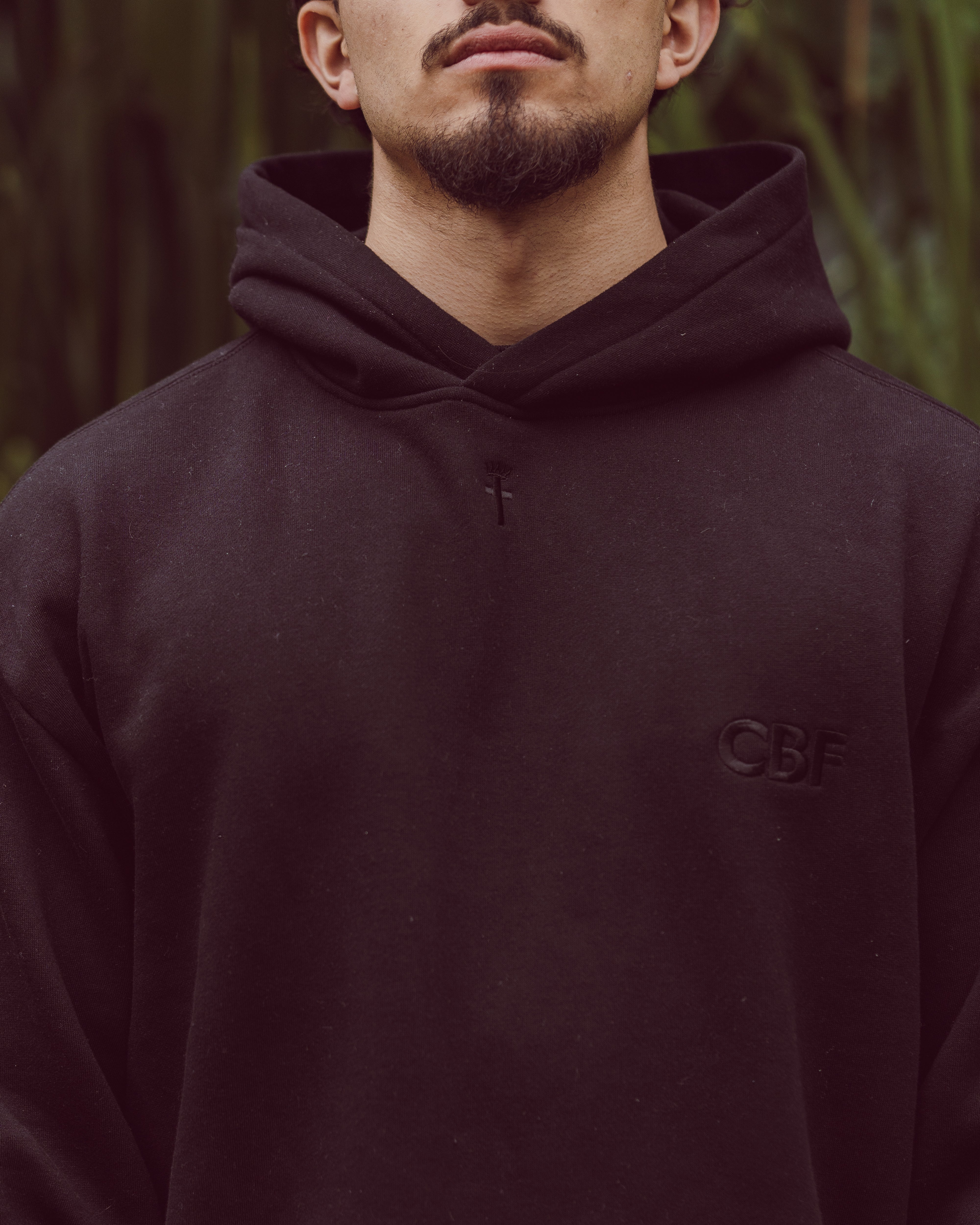 FIRM FOUNDATION BOXY HOODIE - BLACK
