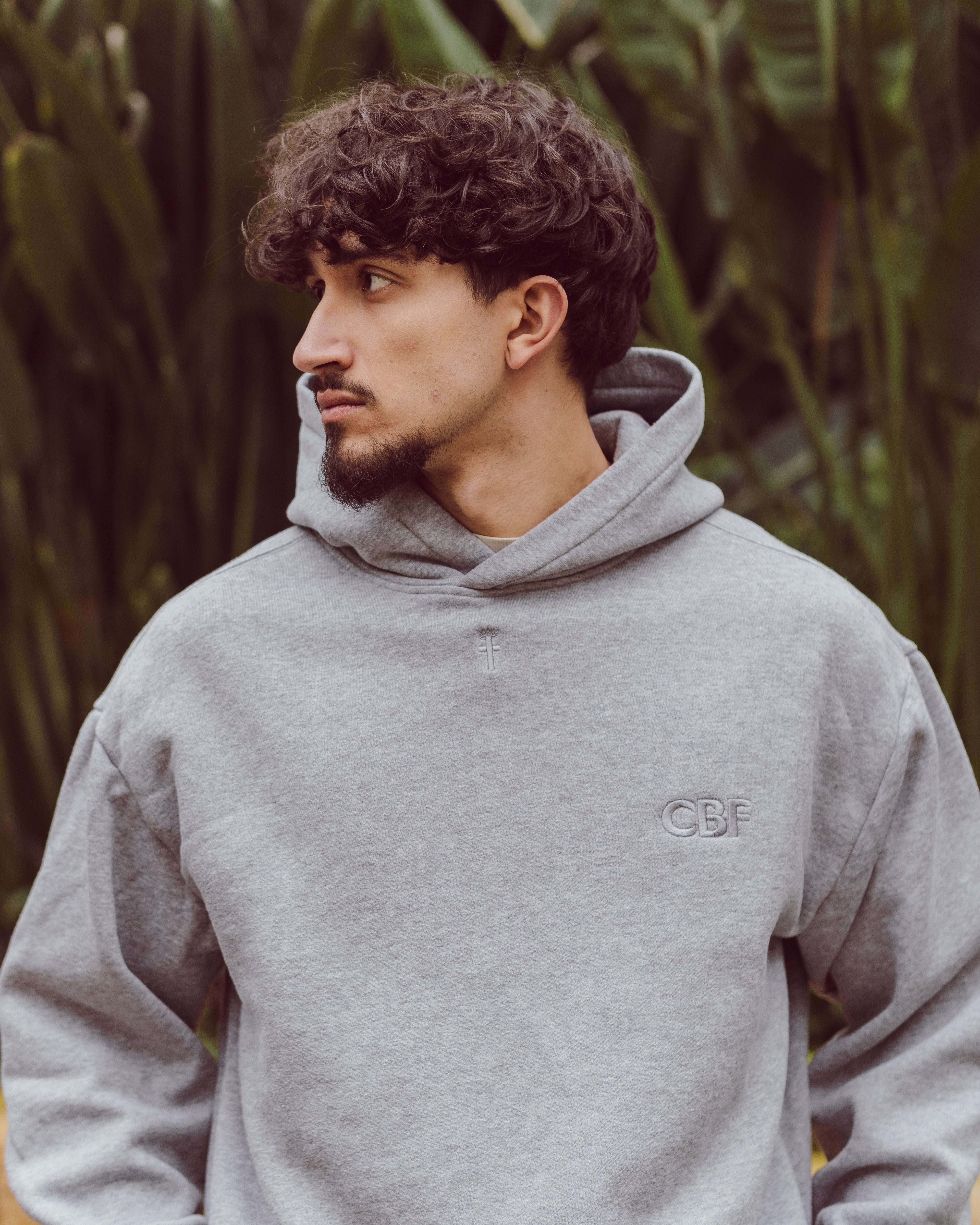 FIRM FOUNDATION BOXY HOODIE - HEATHER GREY