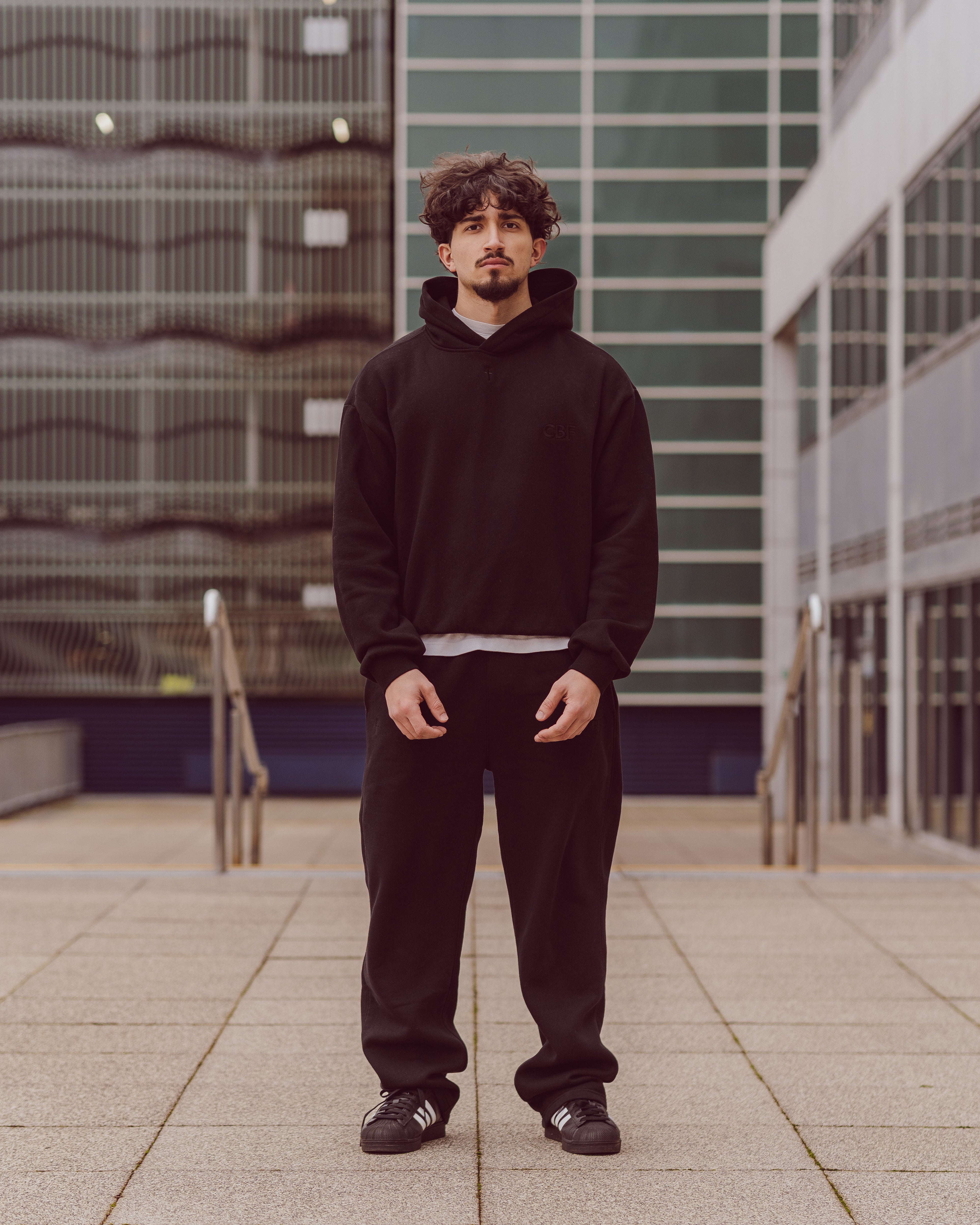 FIRM FOUNDATION STRAIGHT LEG JOGGERS - BLACK