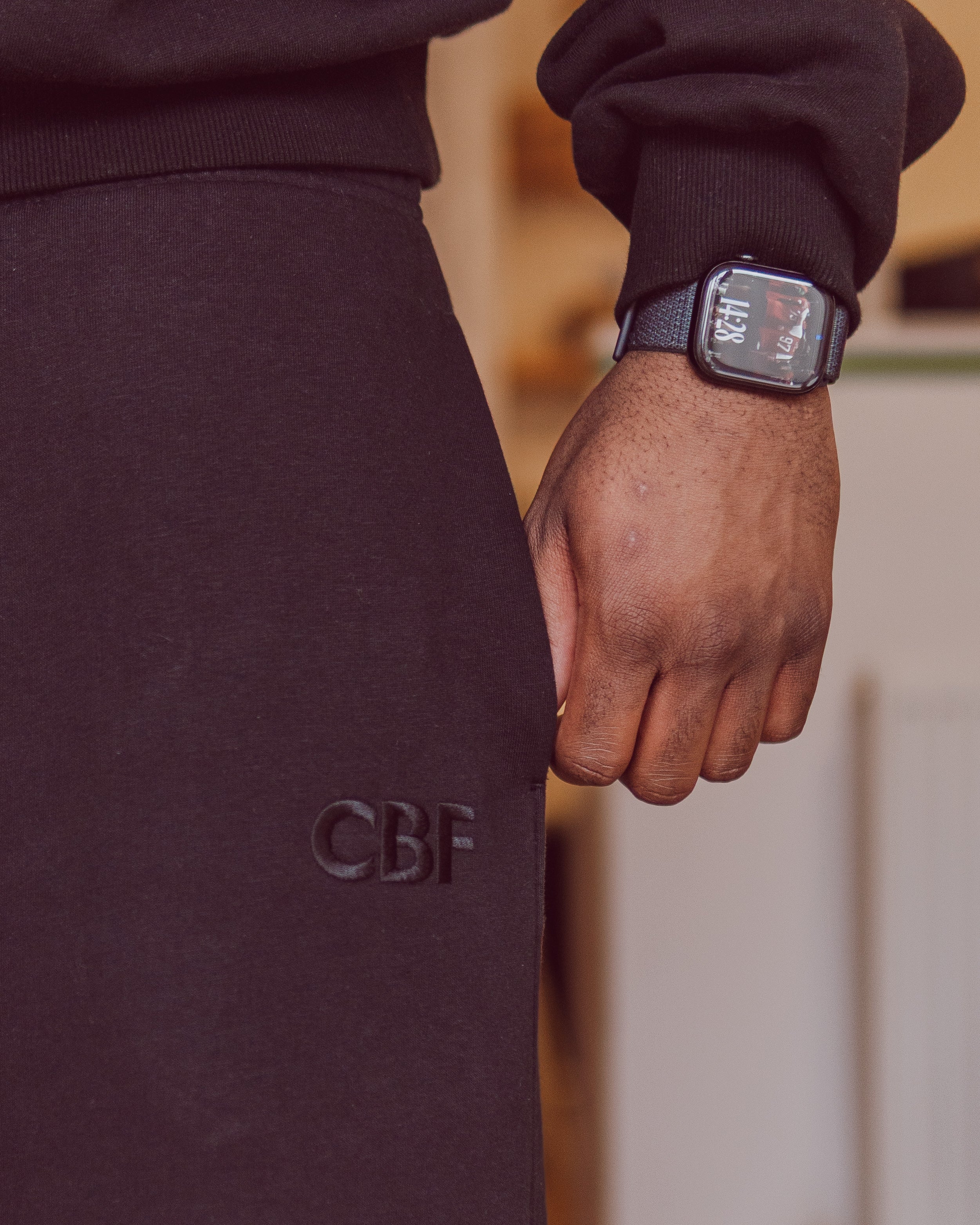 FIRM FOUNDATION STRAIGHT LEG JOGGERS - BLACK